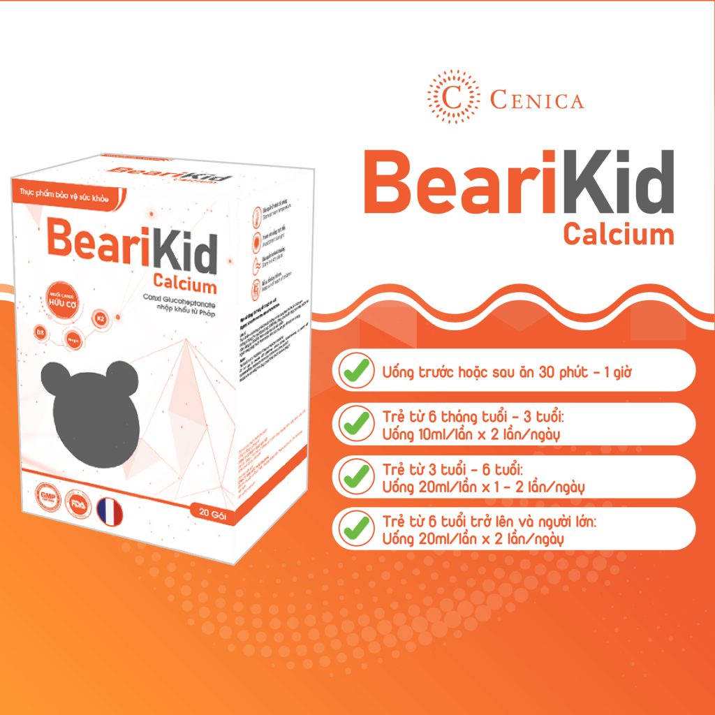 công dụng của canxi Bearikid